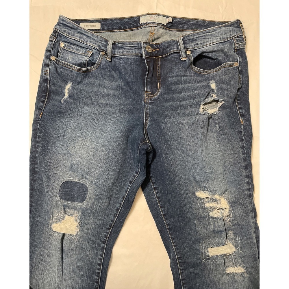 Torrid Boyfriend Distressed Jeans Size 18 EUC RN #148862